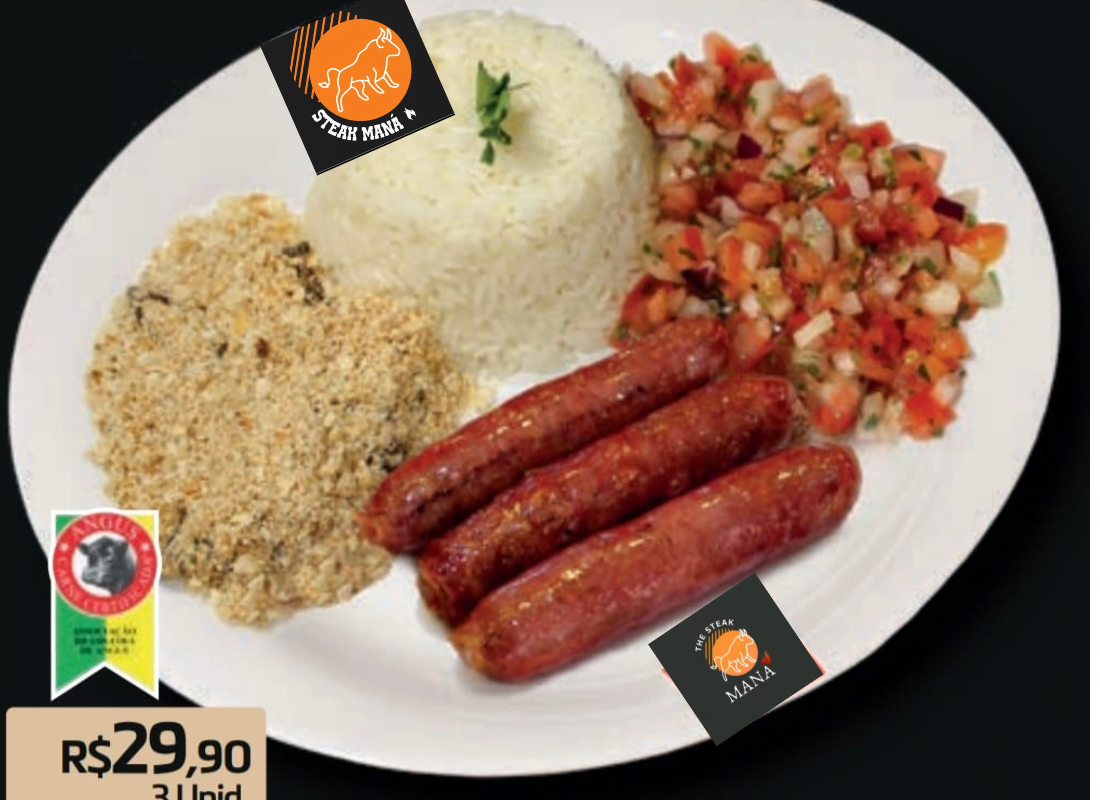 Linguiça de Costela Bovina Angus steak maná