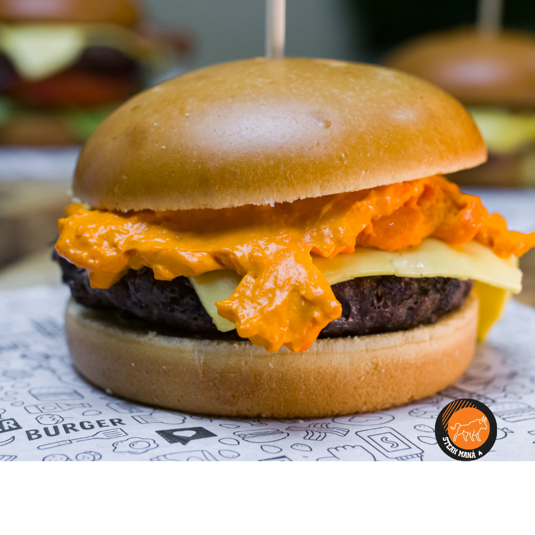 Cheddar Burger​ steak mana