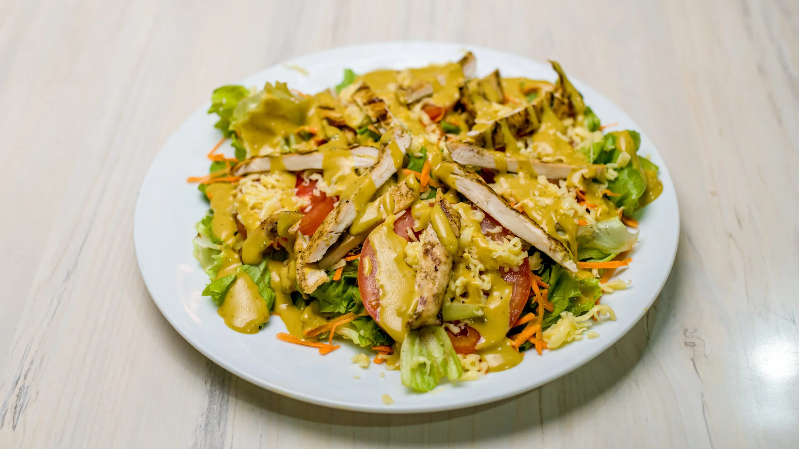 steak salad mana frango